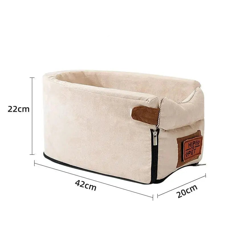 Confort ultime : lit en peluche pour chien dans le siège auto Ultimate Comfort pour animaux