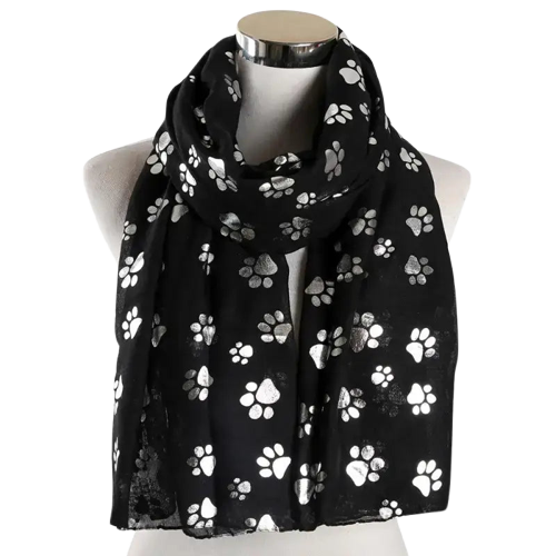 Foulard Chat Crème Aux Motifs élégants Pour Un Style Unique - Noir Transparent Background