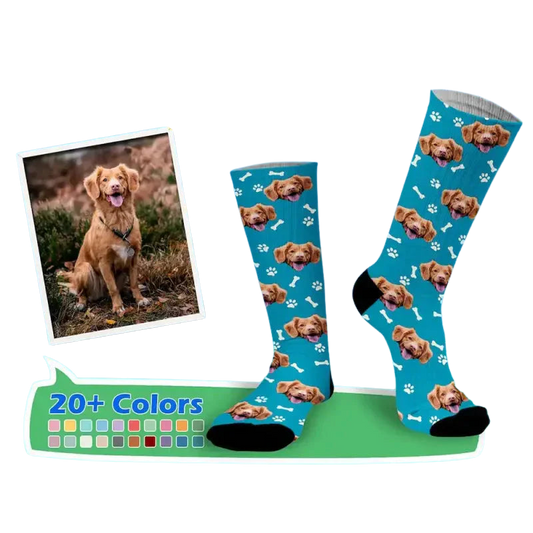 Chaussettes personnalisées pour chat : Style unique et confort avec la photo de votre chien - Chaussettes personnalisées Transparent Background