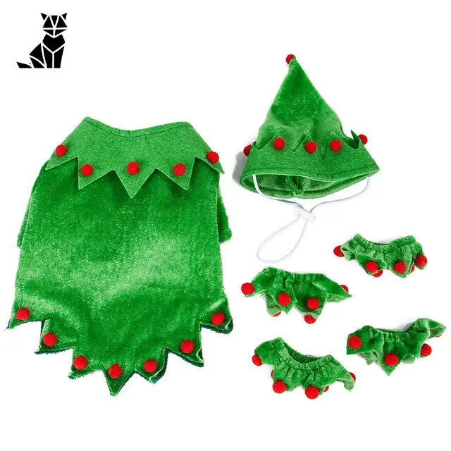 Bonnet pour Chien & Costume Lutin de Noël