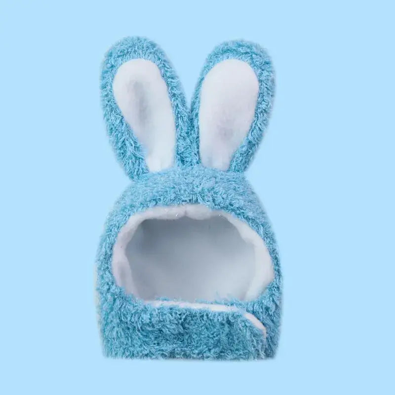 Chapeau de chat festif avec oreilles - Bonnet de lapin bleu aux Oreilles pour animaux de compagnie