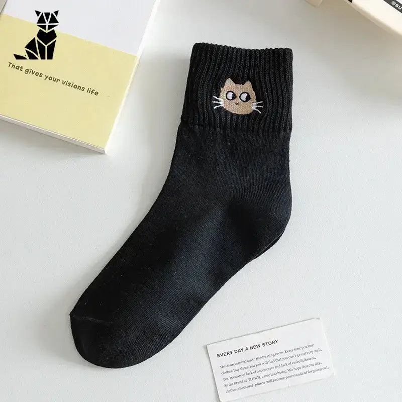 Chaussettes Chats Adorables Pour Un Confort Tout En Douceur - Noir