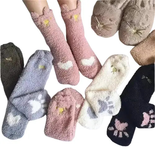 Chaussettes Motif Chat: Douceur Et Tendresse Pour Le Télétravail Transparent Background