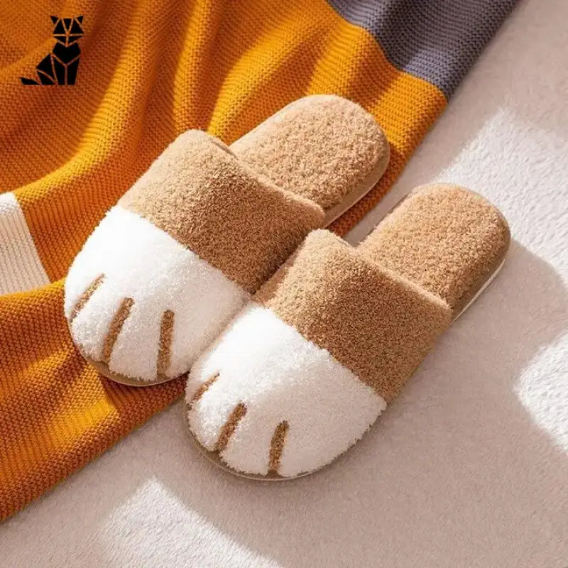 Chaussons Chats Ultra-chauds: Confort Et Chaleur Pour Un Hiver Cocooning! - Beige / 36