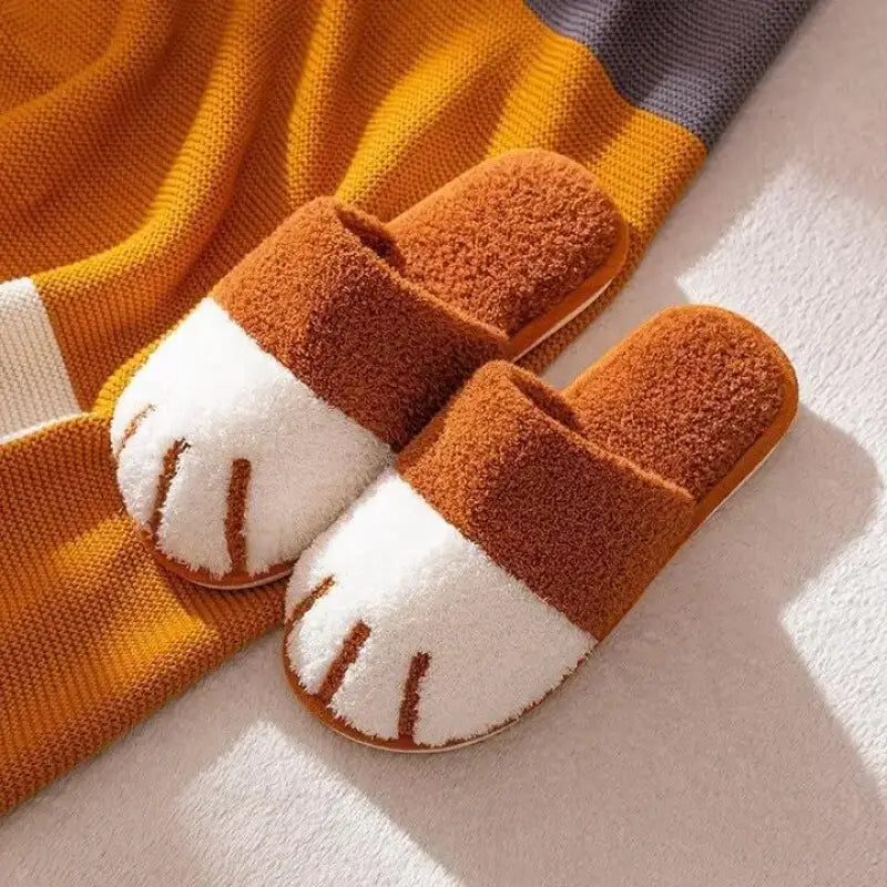 Chaussons Chats Ultra-chauds: Confort Et Chaleur Pour Un Hiver Cocooning! - Chocolat / 36