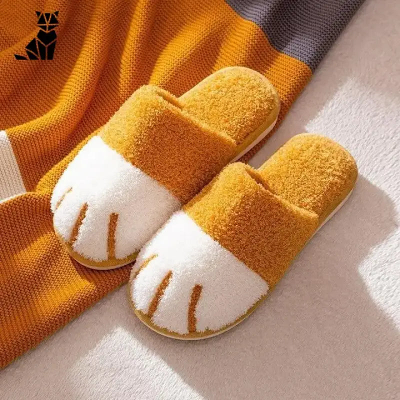 Chaussons Chats Ultra-chauds: Confort Et Chaleur Pour Un Hiver Cocooning! - Jaune / 36