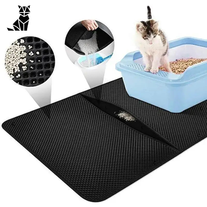 Dites Adieu à La Litière éparpillée Avec Le Tapis Easyclean™ Pour Chat!