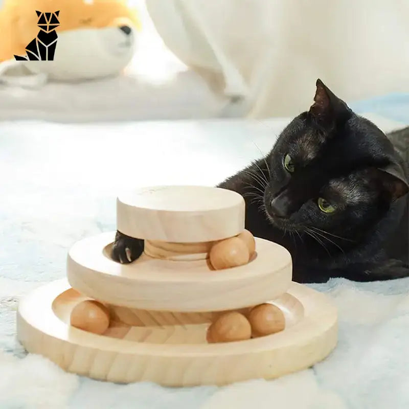 Jouet Interactif Parfait: Tour à Spirale En Bois Pour Chat