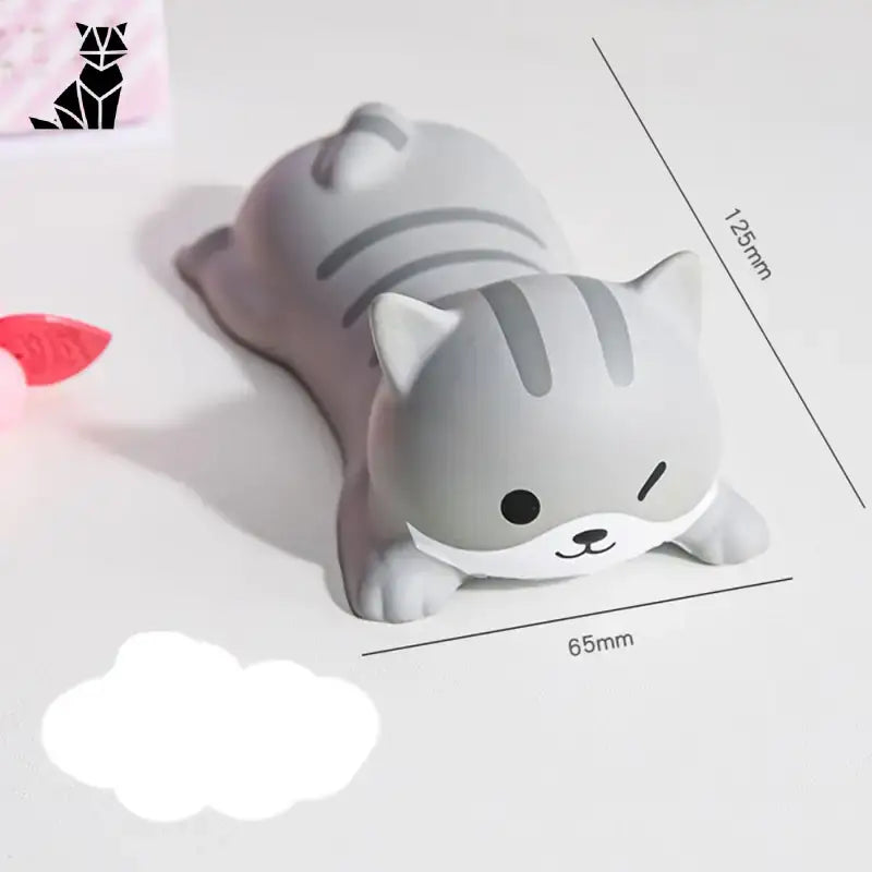 Repose Poignet Chat Mignon Pour Un Confort Geek Et Adorable - Chat Gris