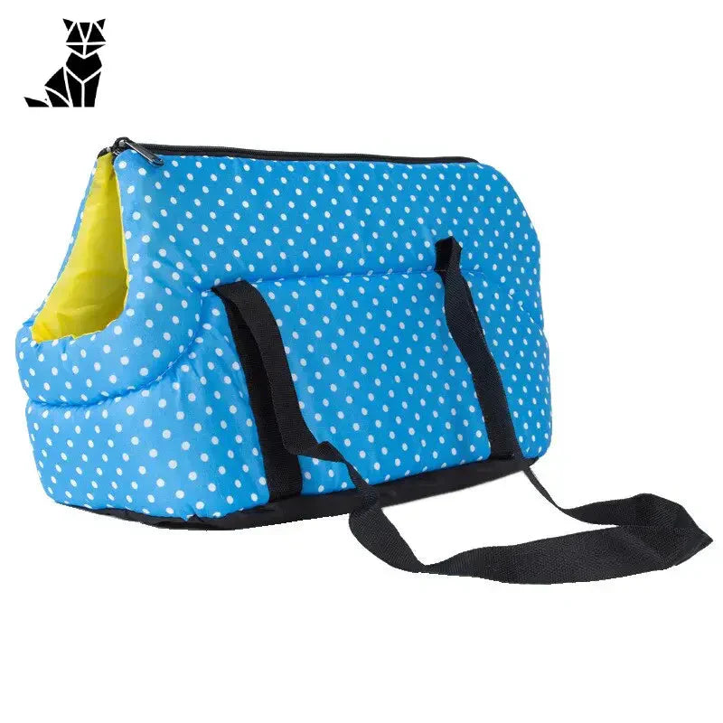 Sac à dos Chic Comfort pour Petits Chiens - Sac de transport à pois bleu pour Petits Chiens