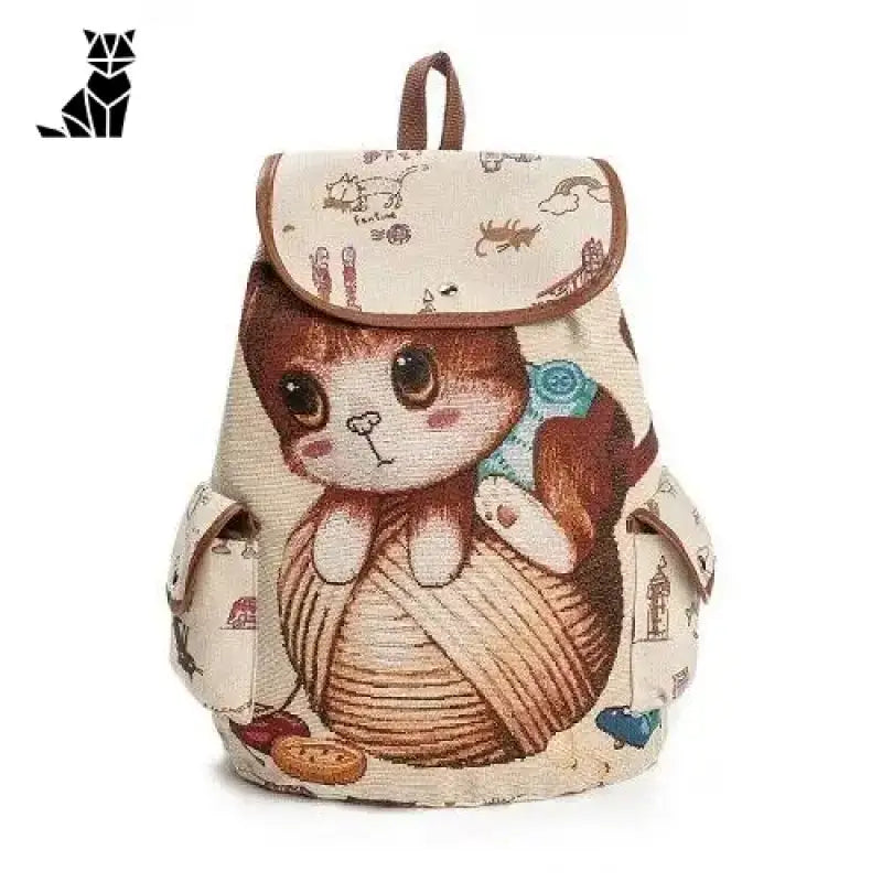 Sac à Dos De Voyage Avec Motif De Chat Pour Vos Aventures Aux Pays - Chat Brun