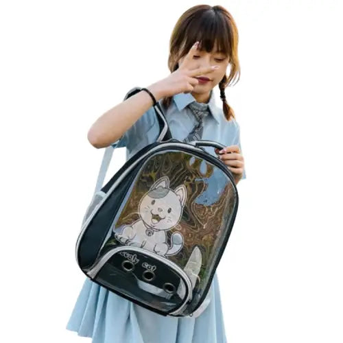 Sac à dos transparent et respirant pour chat Transparent Background