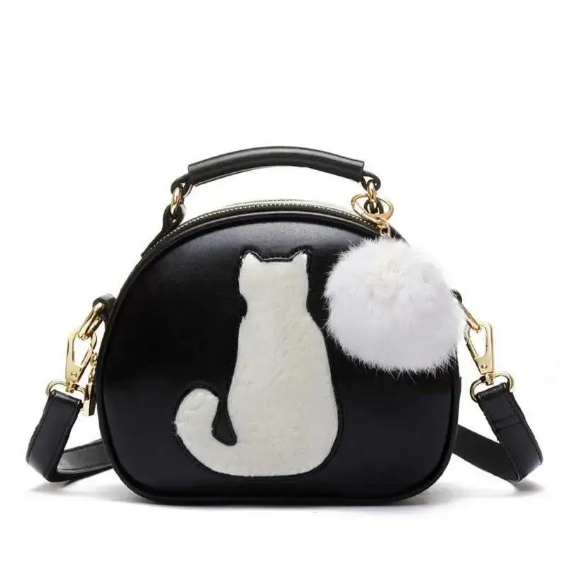 Sac à Main Chat: Un Accessoire Chic Et Audacieux! Noir Mat