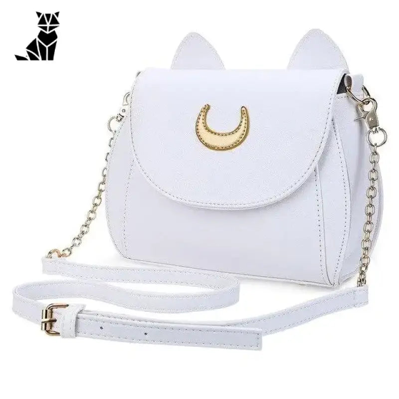 Sac à Main élégant Au Motif Chat Sobre - Style Et Compliments Assurés - Blanc