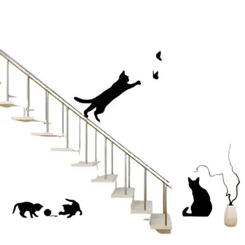 Stickers Muraux Adorables De Chats Joueurs Pour Un Intérieur Enchanteur Transparent Background